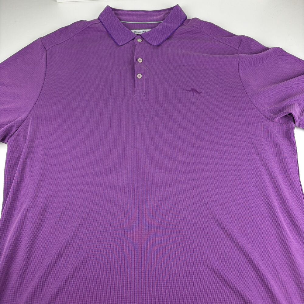 Tommy Bahama IslandZone Mens 3XLT Purple Polo Shirt Marlin Performance Golf